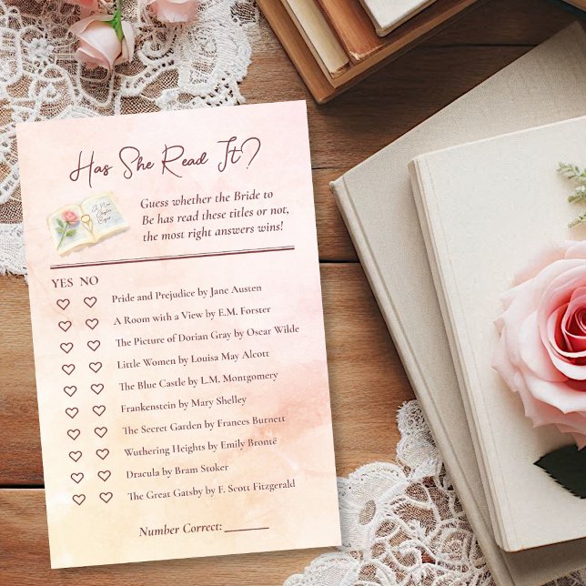 Ela Leu? Jogo de Chá de panela do Book Lover (Criador carregado)