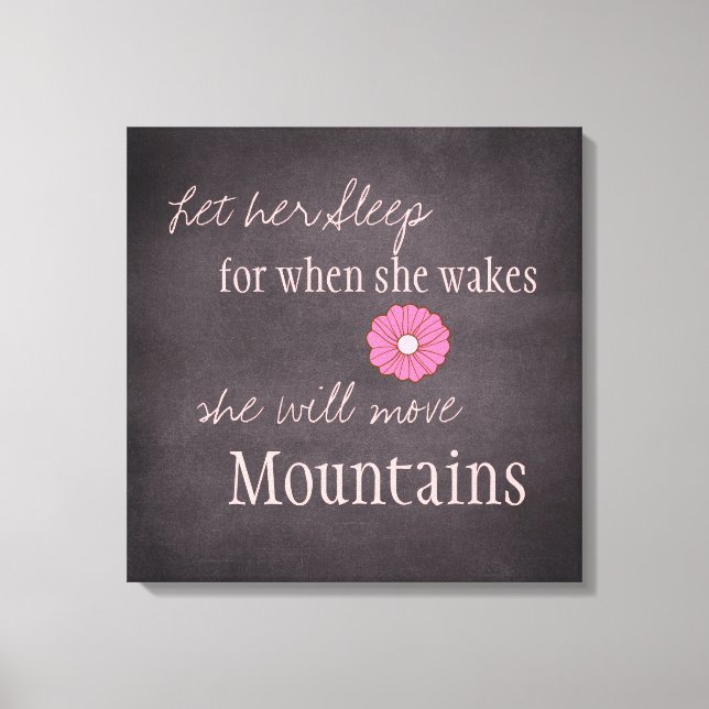 Ela Mover Montanhas Canvas Imprimir (Frente)
