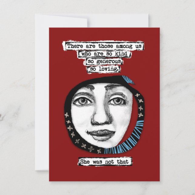 Ela Não Era Tão Cartões De Saudação (Frente)