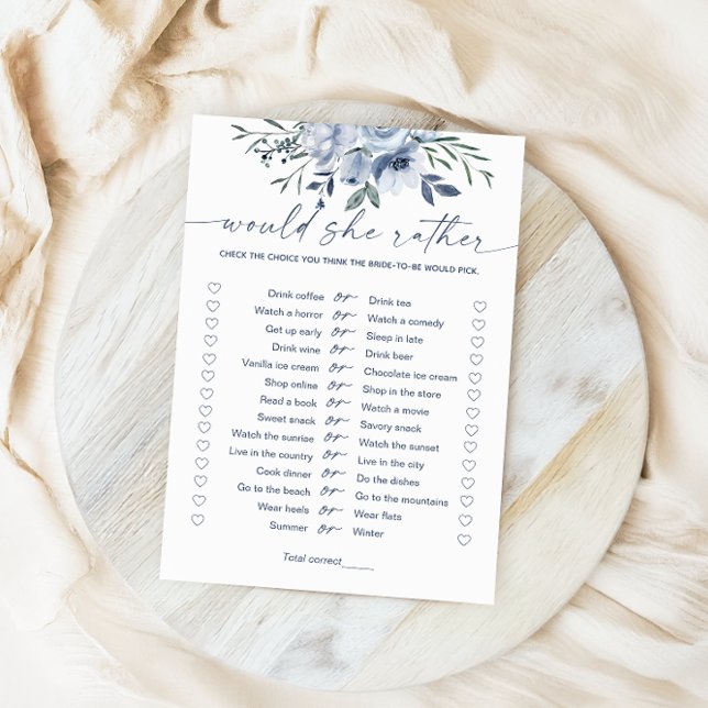 Ela Preferencialmente Cartão Azul De Jogo De Chá d (Criador carregado)