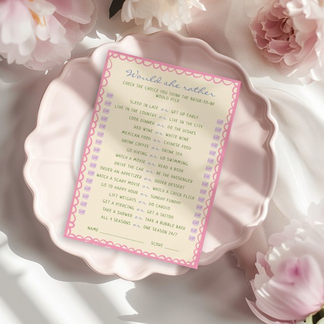 Ela Preferencialmente Cartão De Jogo De Chá de pan (Criador carregado)