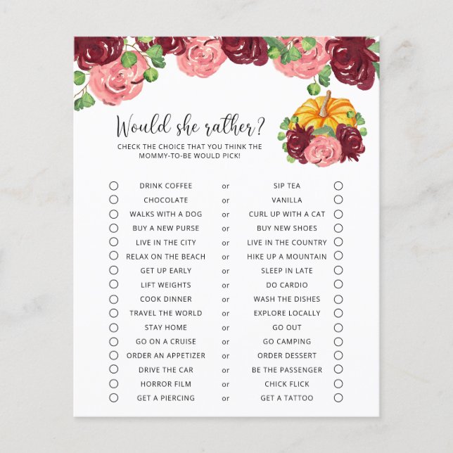 Ela Preferencialmente - Jogo de Chá de fraldas de  (Frente)