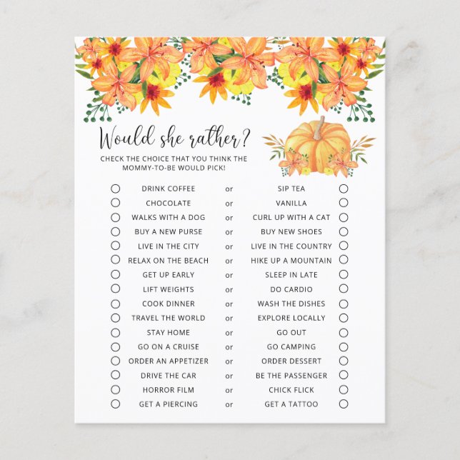 Ela Preferencialmente - Jogo de Chá de fraldas de  (Frente)