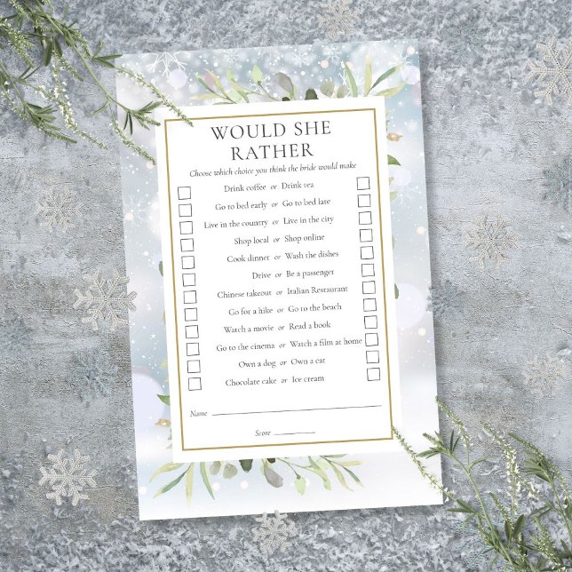 Ela Preferencialmente O Jogo Da Festa Do Chá? (Would She Rather Bridal Shower Tea Party Game)