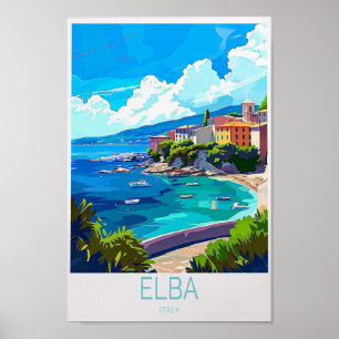 Elba Itália Custom Poster de viagens Italy Viagem