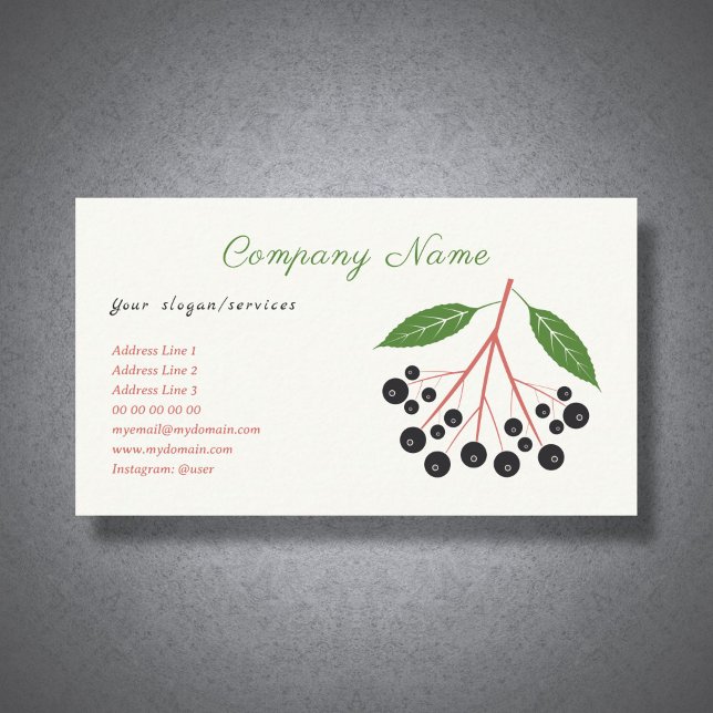 Elderberry Cartão de visita (Elderberry Business Card)