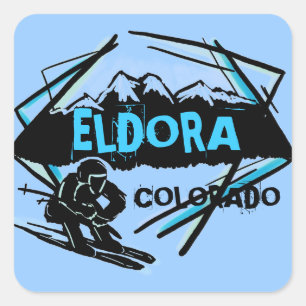 Eldora Colorado, adesivos azuis da montanha