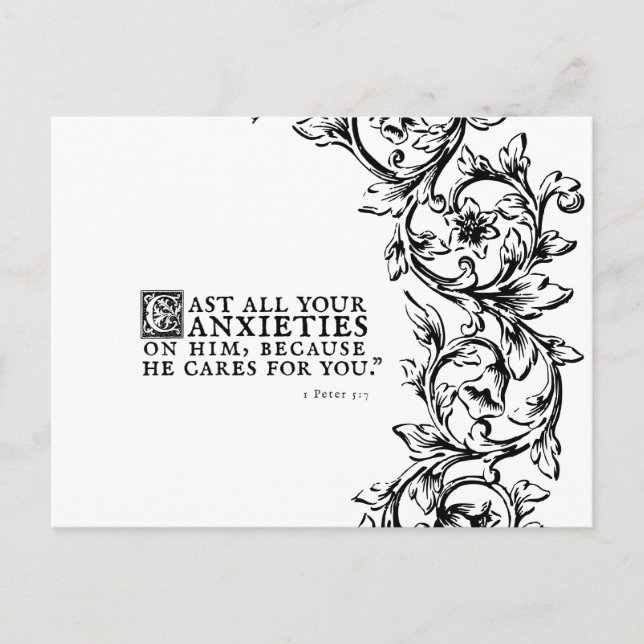 Ele Cuida De Você, Cartão De Bíblia (Frente)