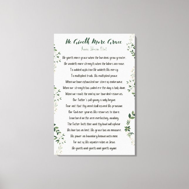 Ele deu mais Canvas de Graça (Frente)