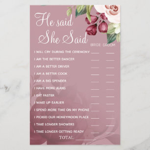 Ele disse que disse cartão de chá