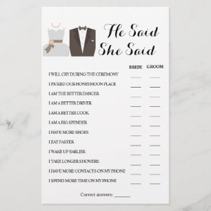 Ele Disse Que Disse Cartão De Jogo De Chá Casal