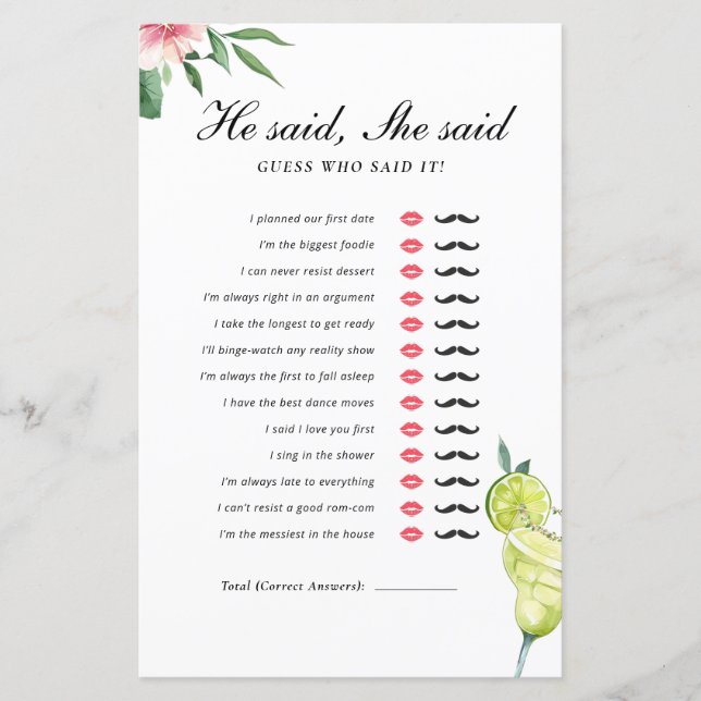 Ele Disse Que Disse Margarita Jogo De Brida Mexica (Frente)