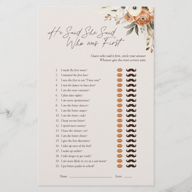 Ele Disse Que Disse O Jogo Da Noiva Floral Espress (Frente)
