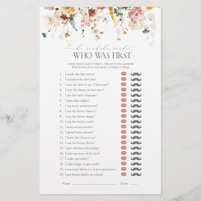 Ele Disse Que Disse O Jogo De Chá de panela Das Fl (Frente)