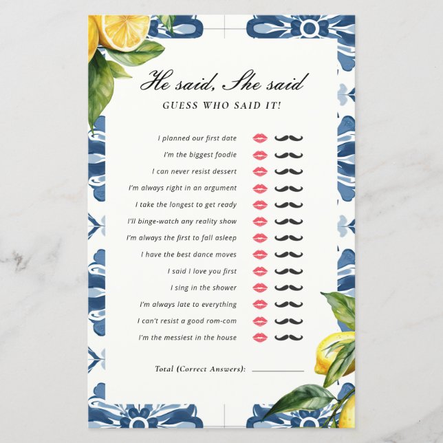 Ele Disse Que Disse O Jogo Do Chá de panela Posita (Frente)