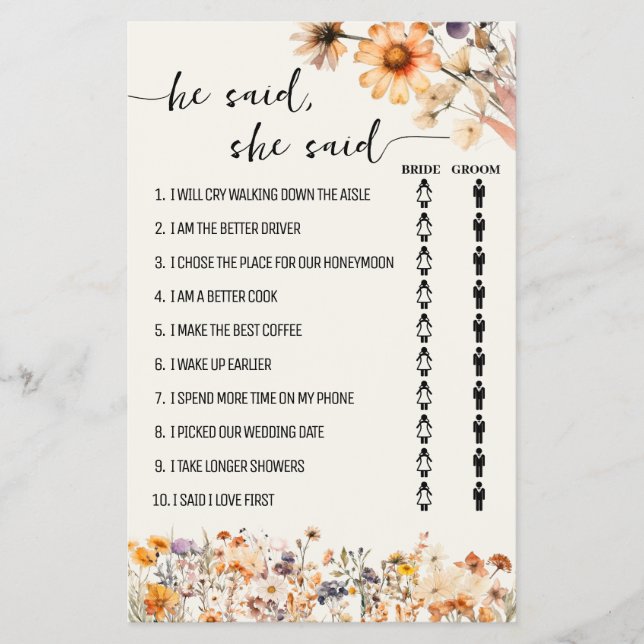 Ele Disse Que Disse Que Disse Cartão De Jogo De Ch (Frente)