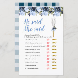 Ele disse que disse que ela disse cartão de jogos