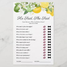 Ele Disse Que Ela Disse A Lemon Greeneric Jogo De