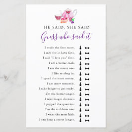 Ele Disse Que Ela Disse Chá de panela Jogo Tea Rox