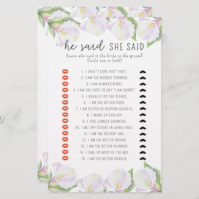 Ele disse que ela disse jogo de chá de panela (Frente/Verso)