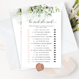 Ele disse que ela disse jogo de chá de panela