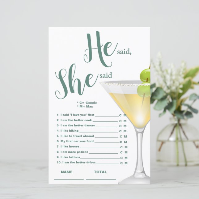 Ele disse que ela disse o jogo de noiva Elegante (Em pé/Frente)