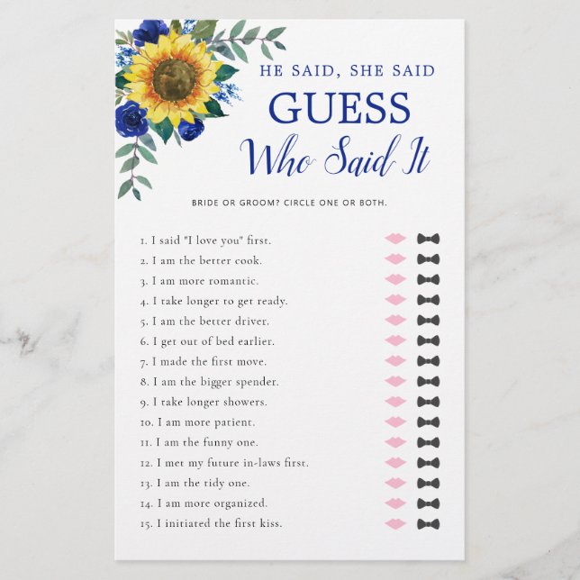 Ele Disse Que Ela Disse O Jogo Do Chá de panela Az (Frente)