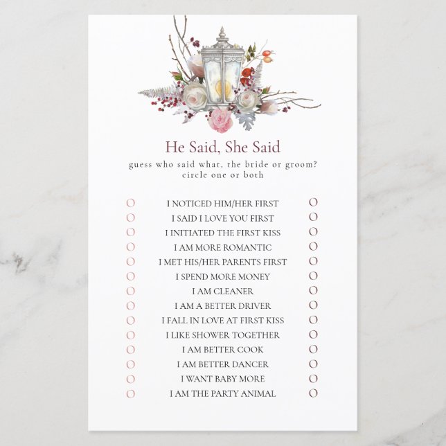 Ele Disse Que Ela Disse O Jogo Do Chá De Rosas Flo (Frente)