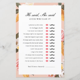 Ele Disse Que Ela Disse Que Fizeram O Jogo Do Chá