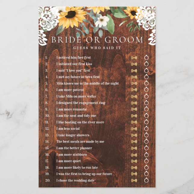 Ele Disse Que Ela Disse Que O Lace De Girassol Flo (Frente)