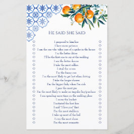 Ele disse que ela disse que os jogos de noiva dos 