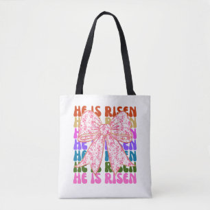 Ele é Risen, Arco Croquette Floral Tote Bag