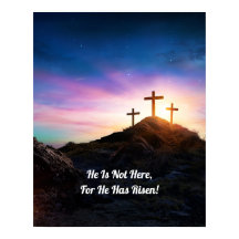 Ele é risen/Páscoa - Poster de texto editável