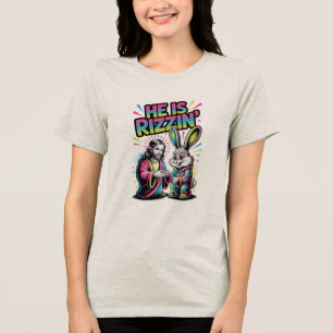 Ele É Rizzen Camiseta de Páscoa Engraçada Meme Cri