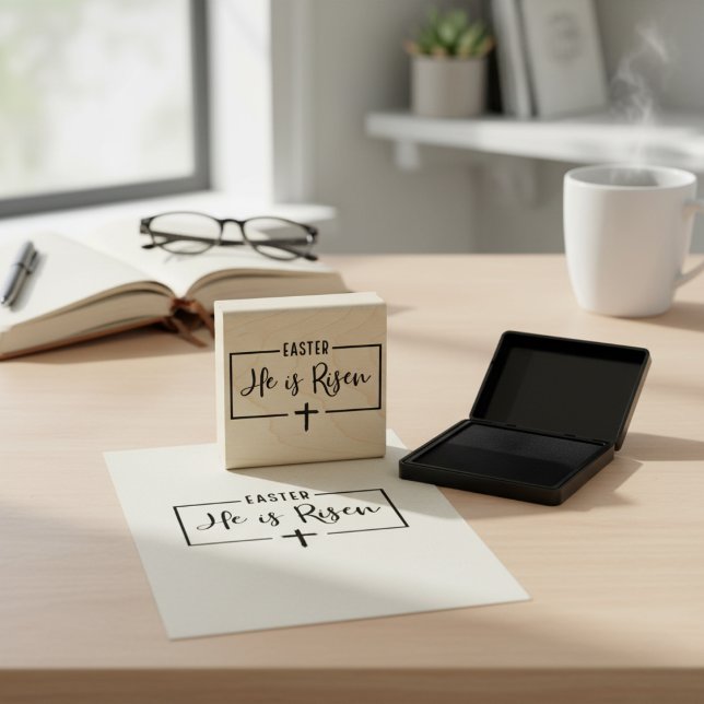 Ele É Um Carimbo De Borracha De Páscoa Risen (He Is Risen Easter Rubber Stamp)