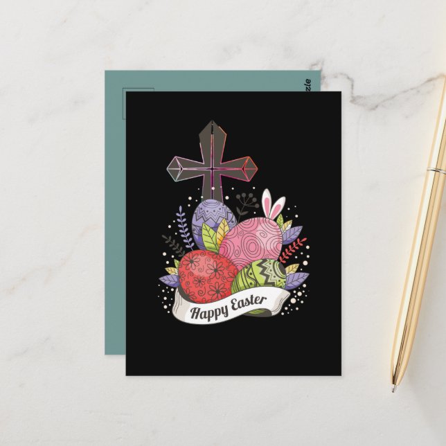 Ele está levantado no cartão postal (Frente/Verso In Situ)