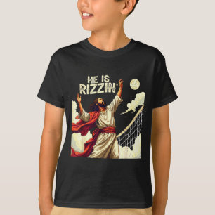 Ele Está Rizzin Jesus Meme Citação Camiseta Engraç