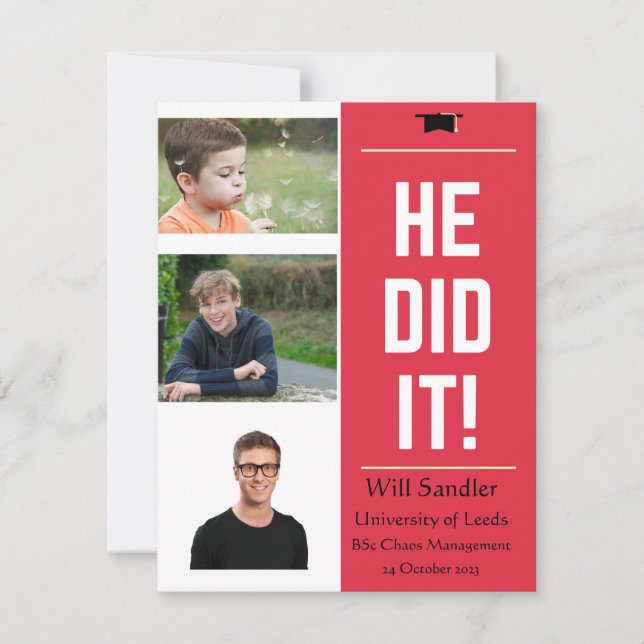 ELE FEZ ISSO! Anúncio de gradação com fotos (Frente)