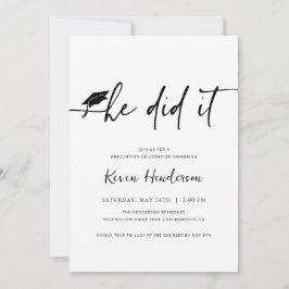 Ele Fez Um Convite De Graduação