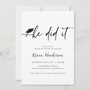 Ele Fez Um Convite De Graduação