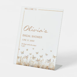 Ele me dá borboletas Chá de panela de flores silve