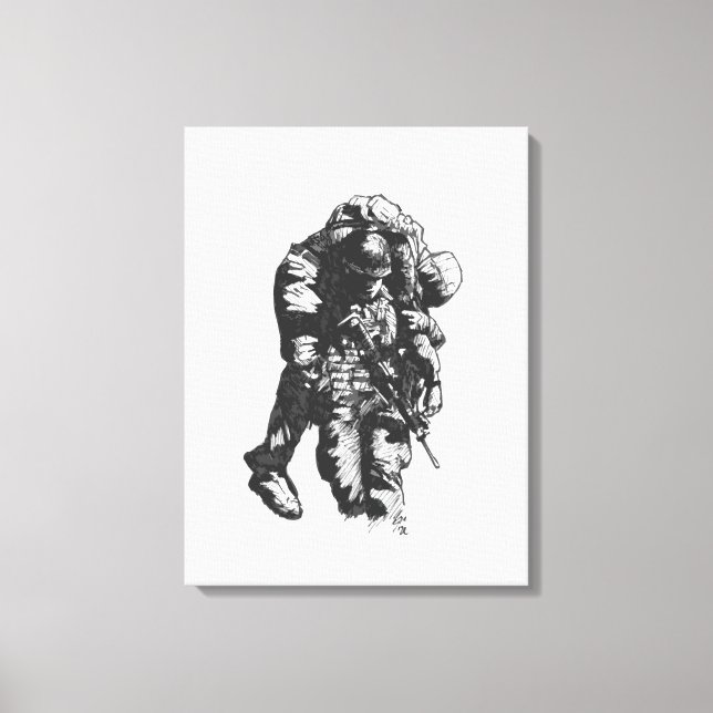 "Ele não é pesado" canvas de arte impressão por Ja (Frente)