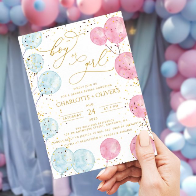 Ele ou Ela Balança Sexo Revela Convite (Criador carregado)