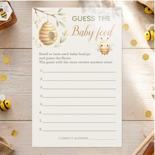 Ele ou Ela Bebê Abelha Adivinhe o Jogo da Comida d (Guess the Baby Food Game. He or She? What Will Baby Bee? Gender Reveal)