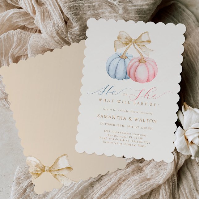 Ele ou Ela Revelam Convite Para Chá de fraldas (Criador carregado)