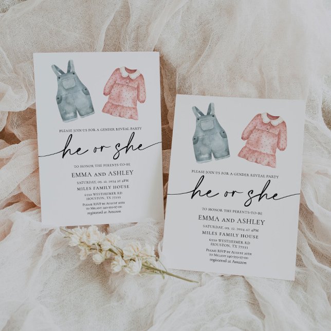 Ele ou Ela Rouba O Gênero Revela Convite (Criador carregado)