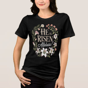 Ele Ressuscitou Aleluia Floral Páscoa Cristã