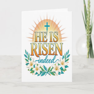Ele Ressuscitou de Fato Cartão de Páscoa