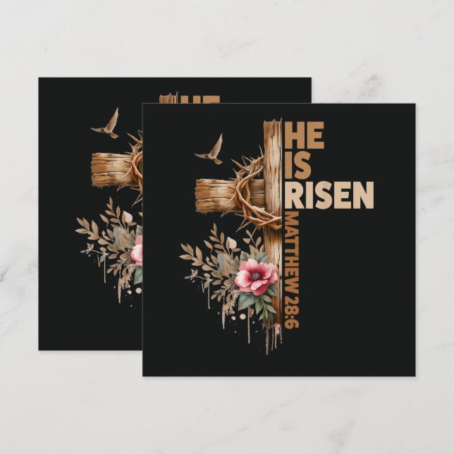 Ele Ressuscitou Jesus Cristão Religioso Páscoa (Frente/Verso)