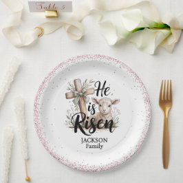 Ele Ressuscitou! Prato de Papel de Domingo de Pásc